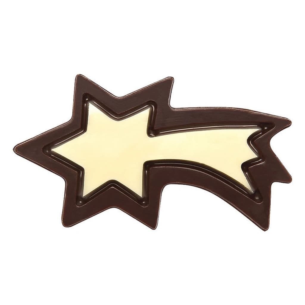 Choc. Decor. Christmas Falling Star White 49 mm (264 pc)