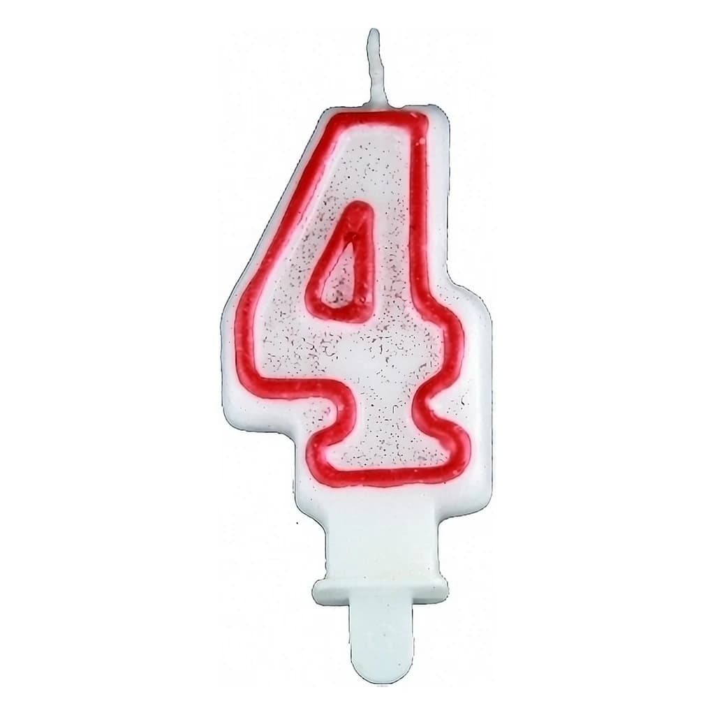 Glitter Number Candle