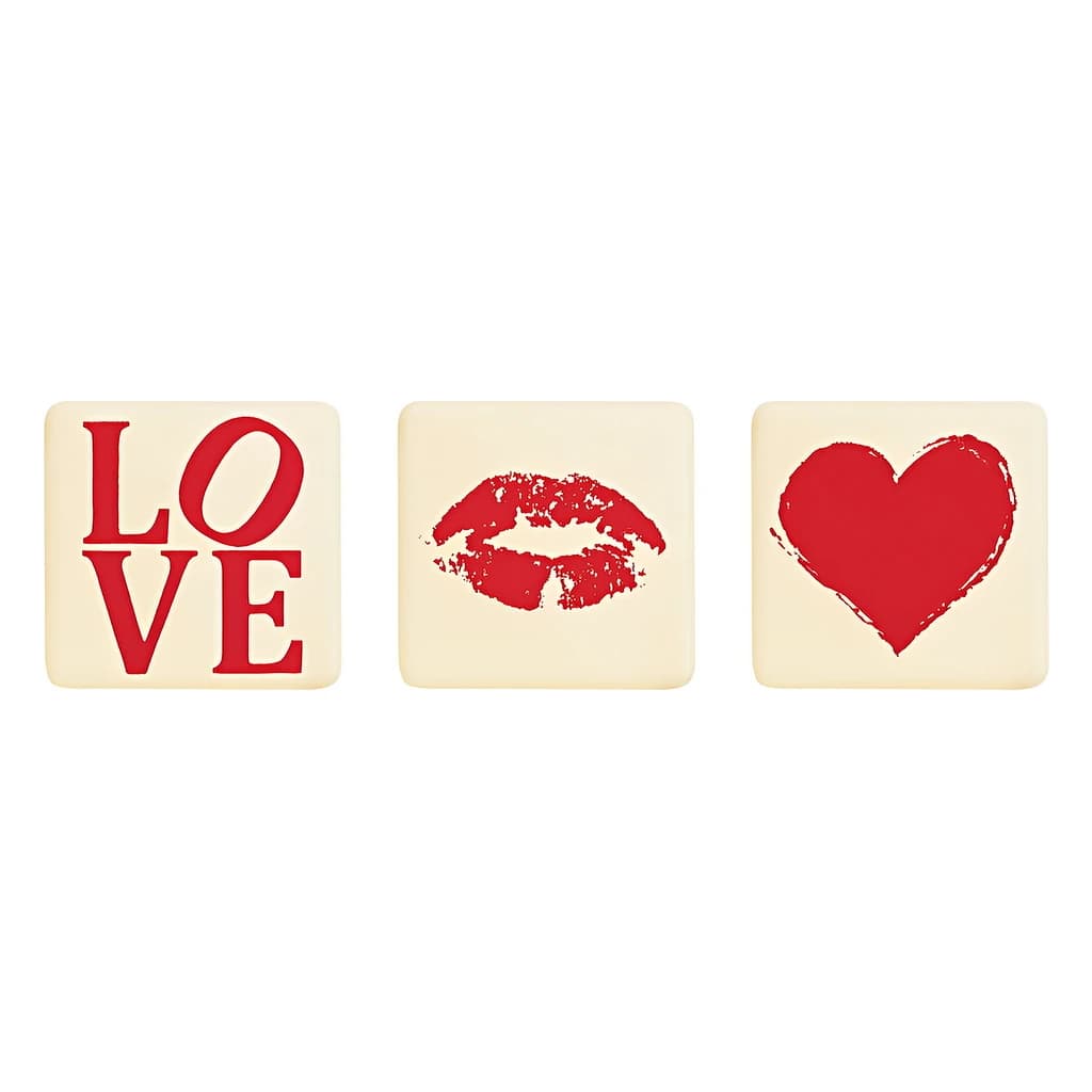 Choc. Decor. You & Me Set 35×35 mm (210 pc)