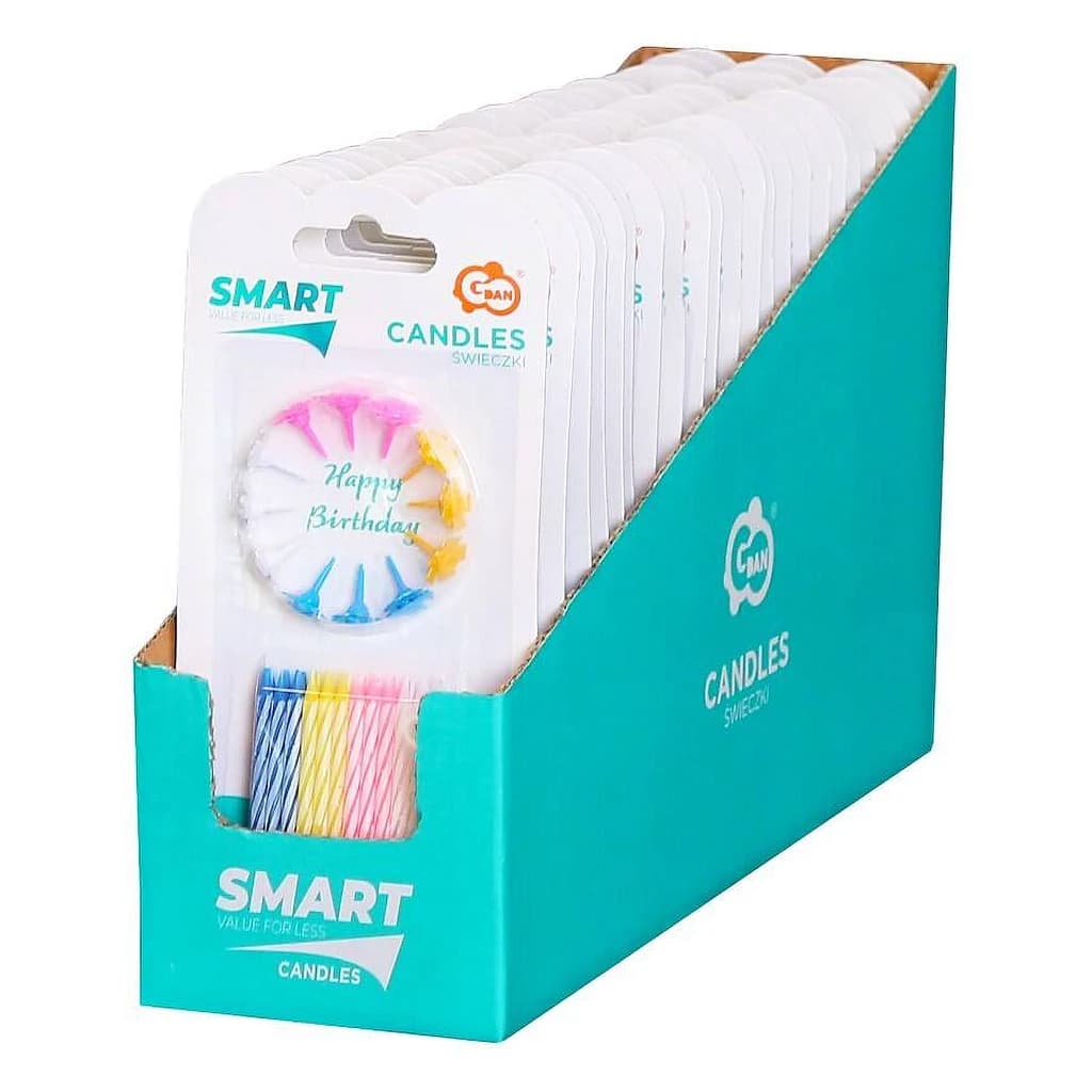 Birthday Candle with Stand (24+12 pc)