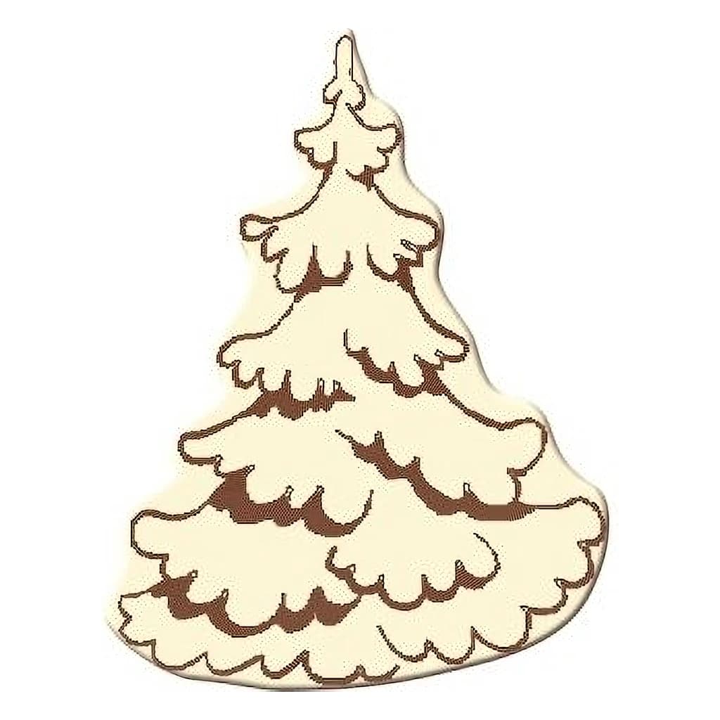 Choc. Decor. Christmas Tree White 40 mm (100 pc)