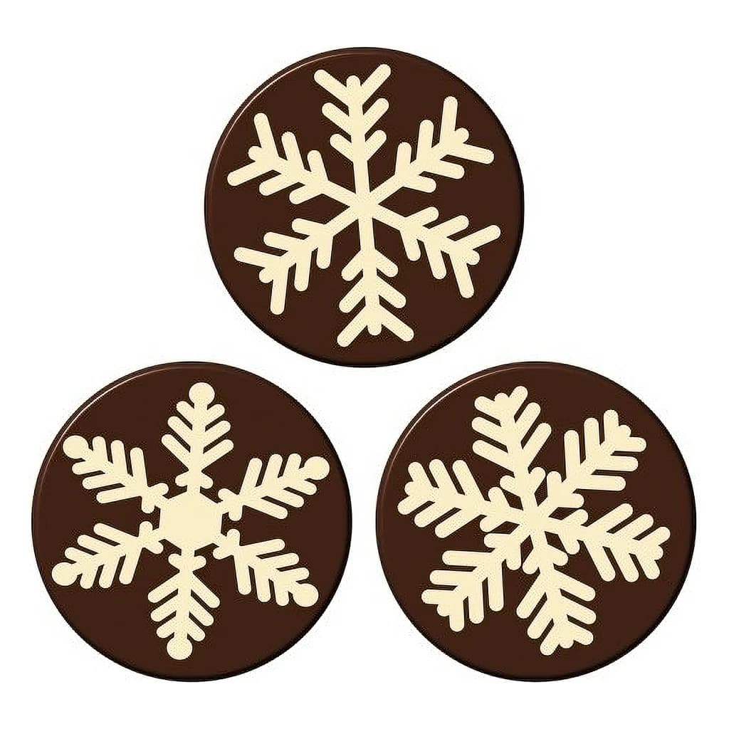 Choc. Decor. Snowflake 30 mm (90 pc)