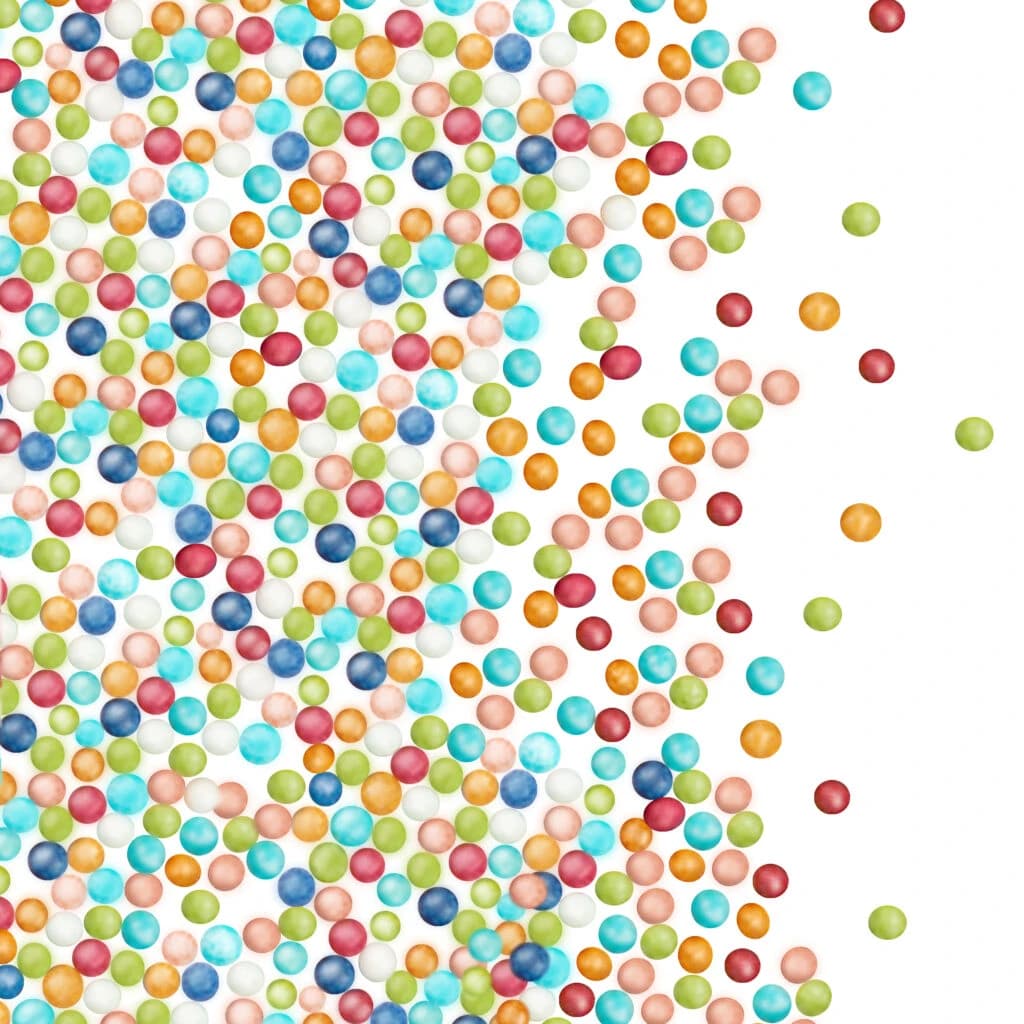 Mixed Colour Tiny Sugar Pearls 1 mm 1.8 kg