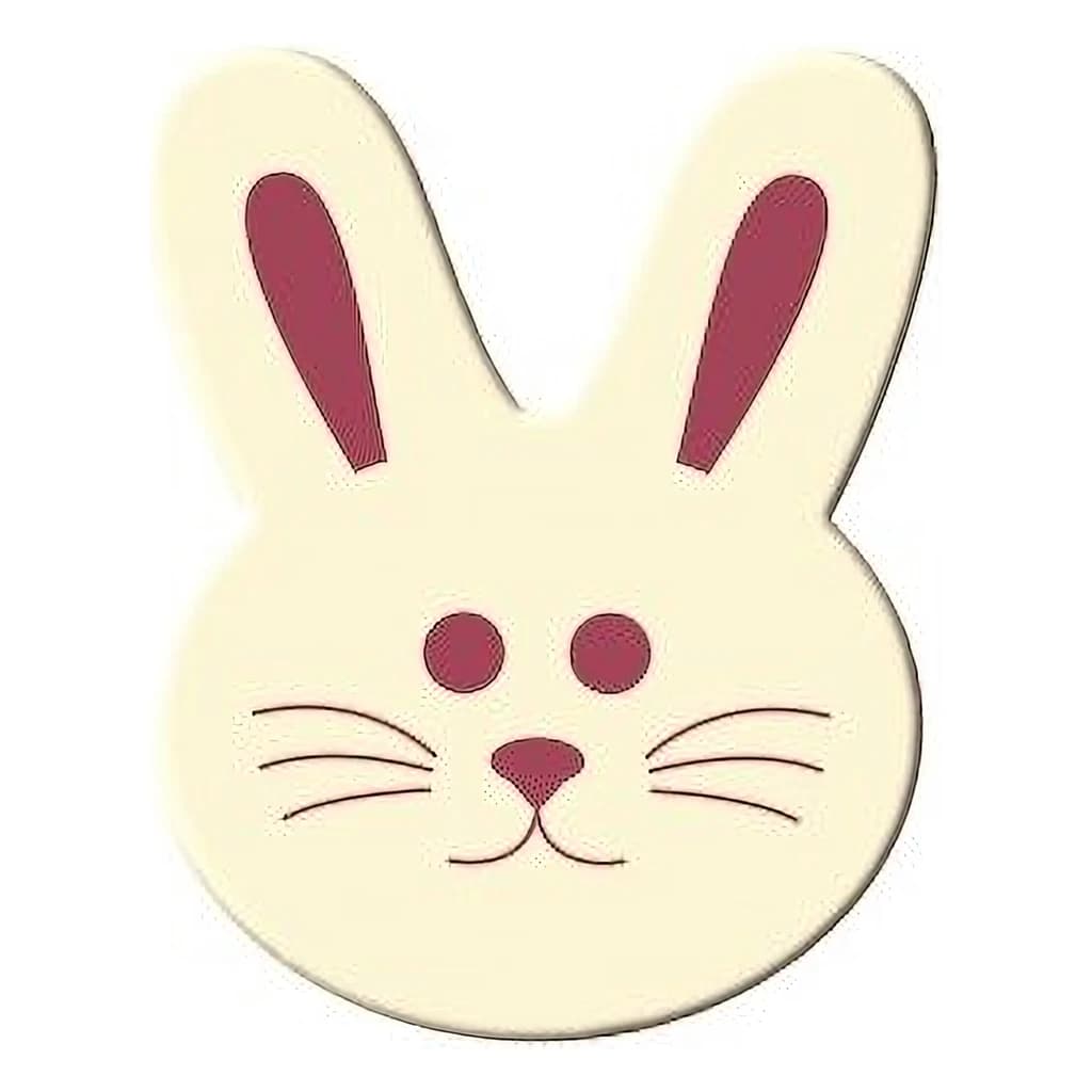 Choc. Decor. White Hare 32×25 mm (140 pc)