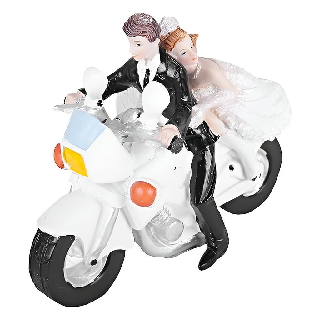 Fig. Newly-Weds on a Motorcycle 11.5 cm