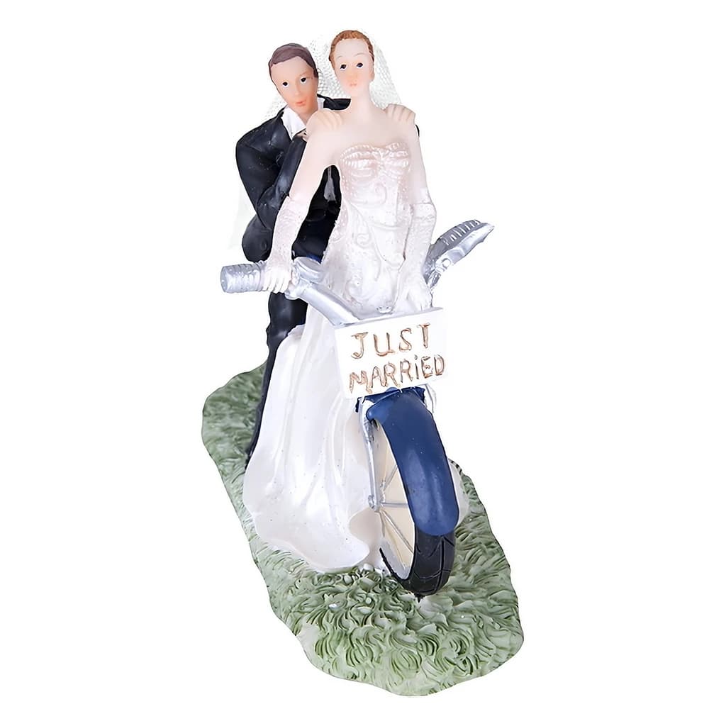 Fig. Newly-Weds on Motorcycle 11 cm