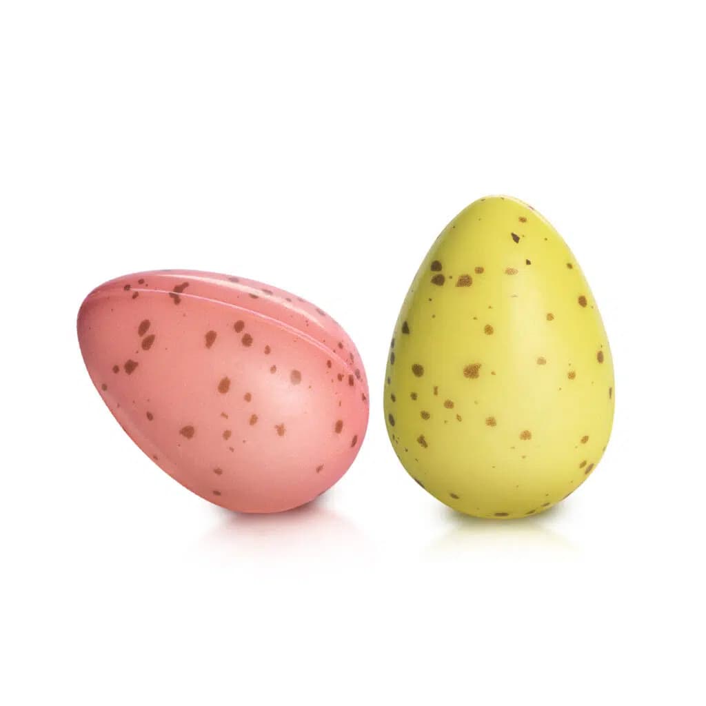 Choc. Decor. Easter Hollow Eggs Dots Set 25×36 mm (96 pc)