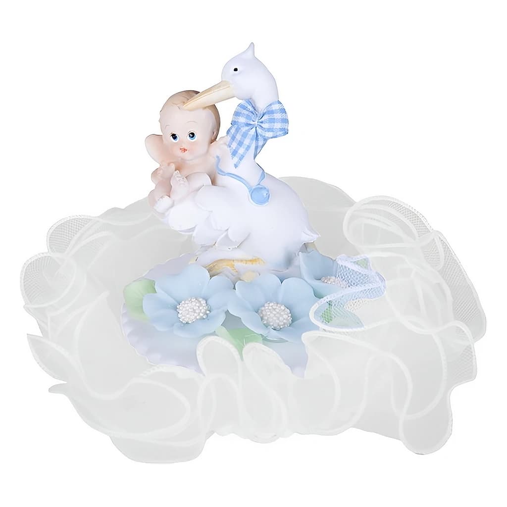 Decoration for Baptism Blue 12x11 cm
