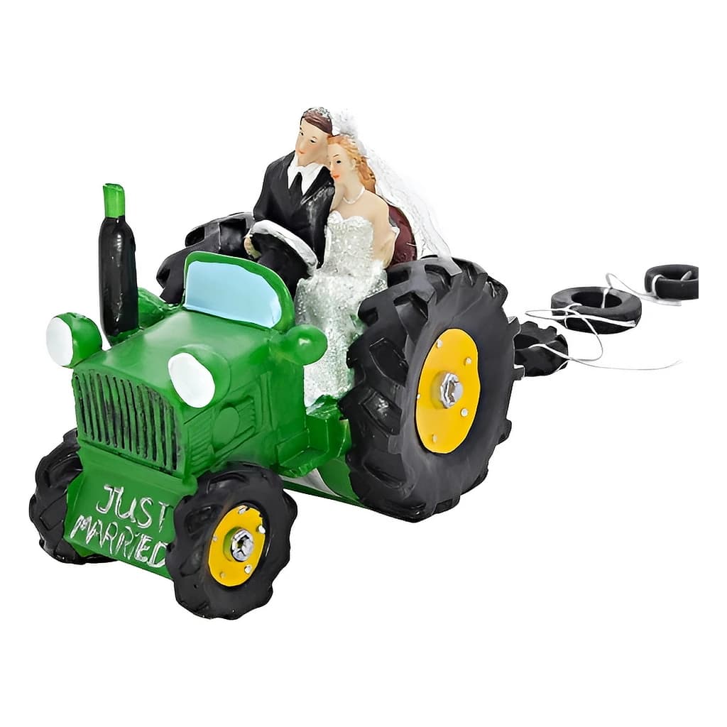 Fig. Newly-Weds in a Tractor 11 cm