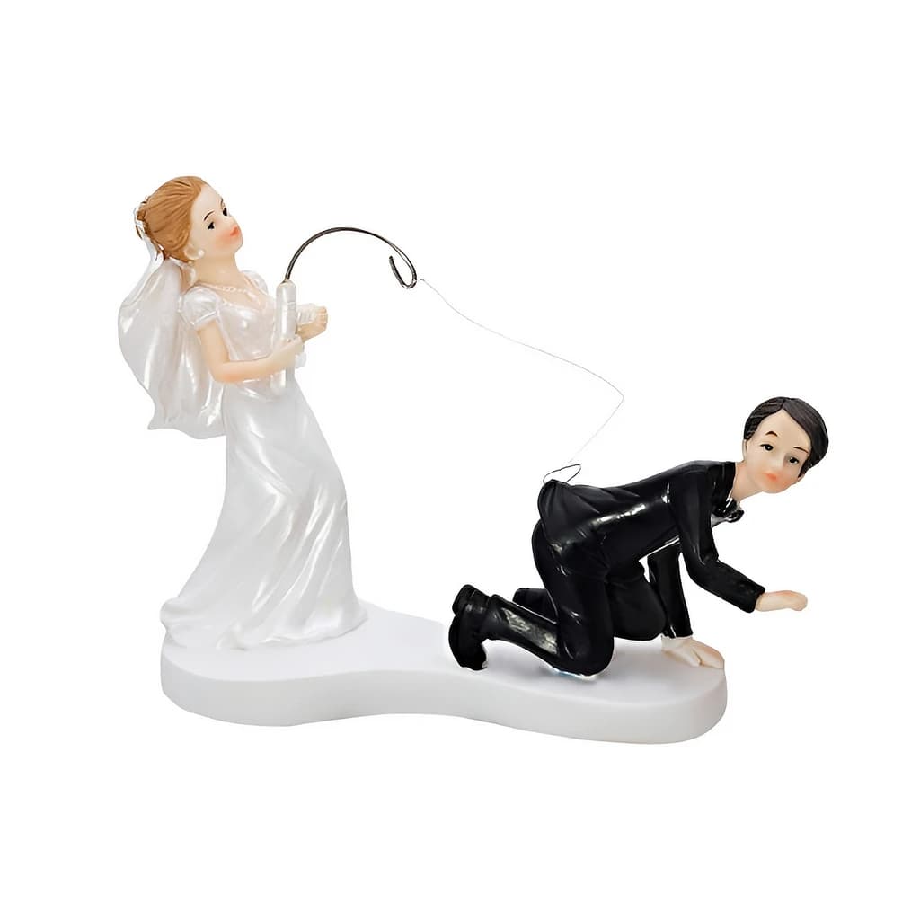 Fig. Newly-Weds with Fishing Rod 13 cm