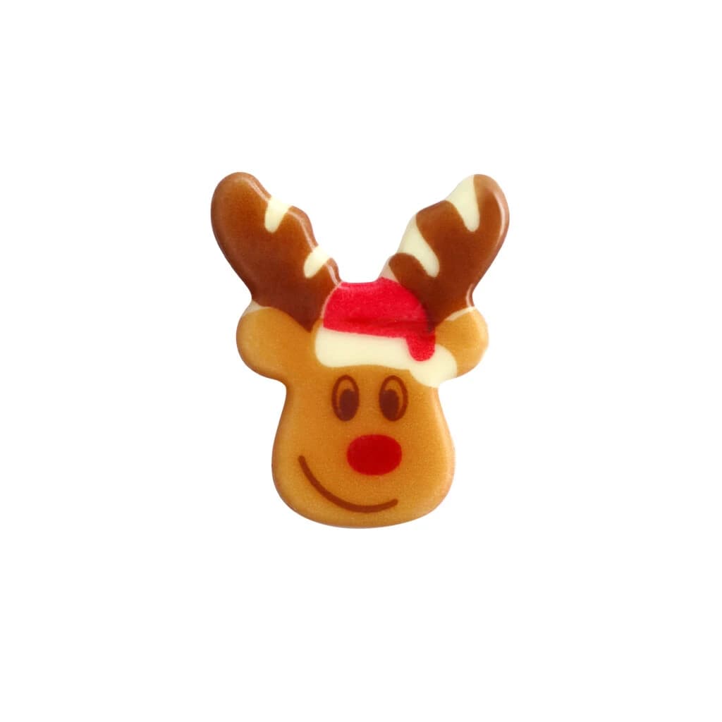 Choc. Decor. Christmas Rudolph Reindeer 30×36 mm (135 pc)