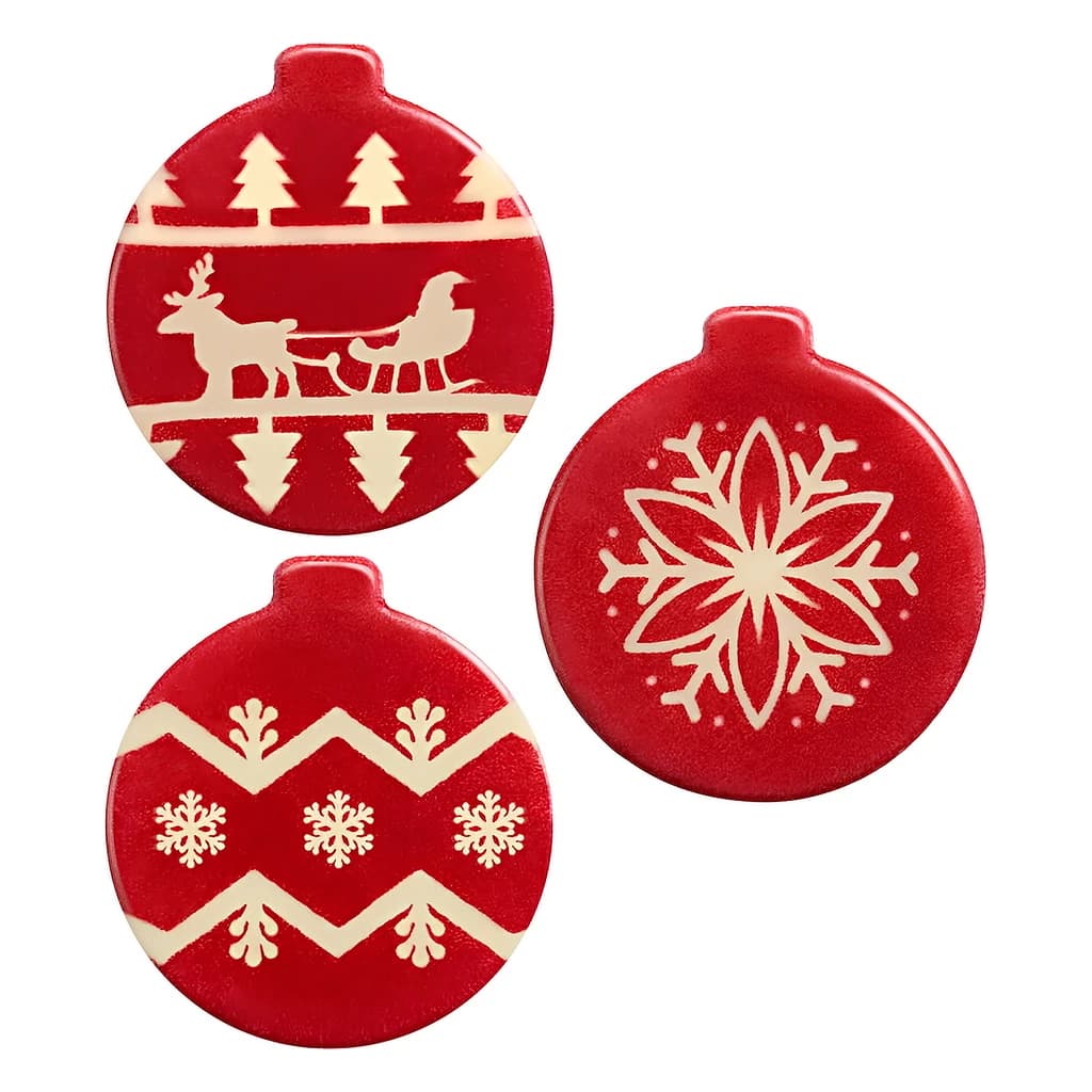 Choc. Decor. Red Christmas Baubles 30 mm (189 pc)