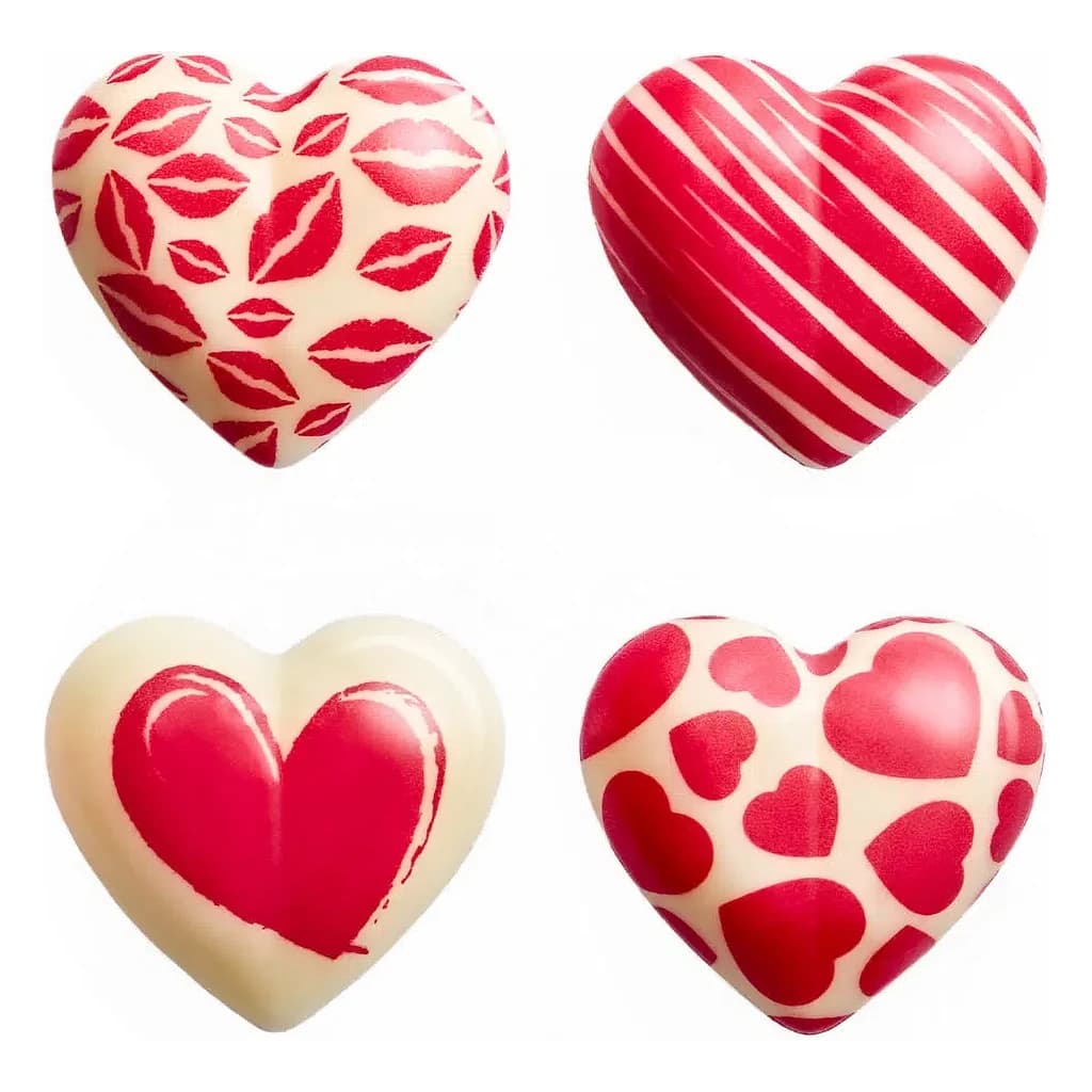 Choc. Decor. Hearts Lovissimo 30×27 mm (224 pc)