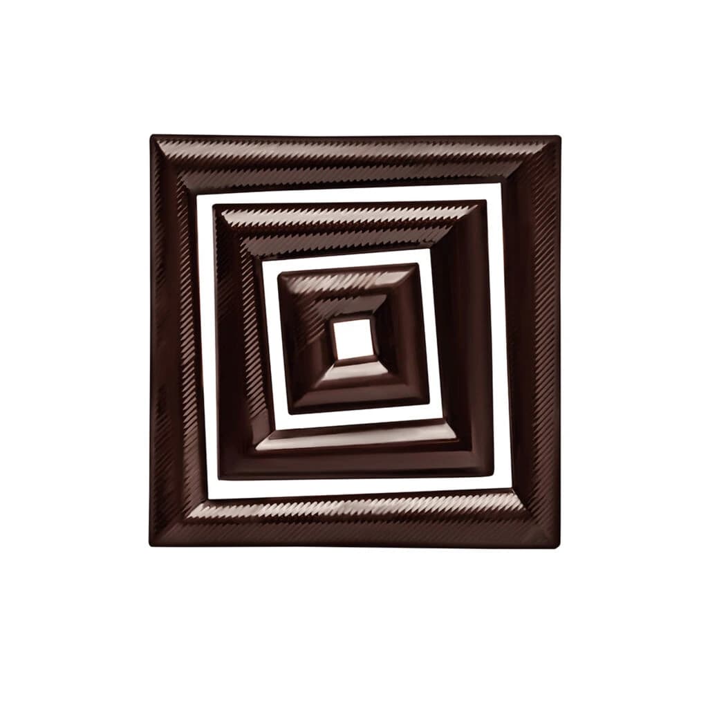 Choc Decor. Squares Dark Set 64,44,23 mm (180 pc)