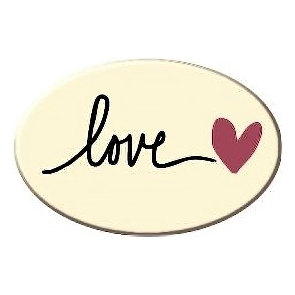 Choc Decor. Love Oval 30×20 mm (140 pc)