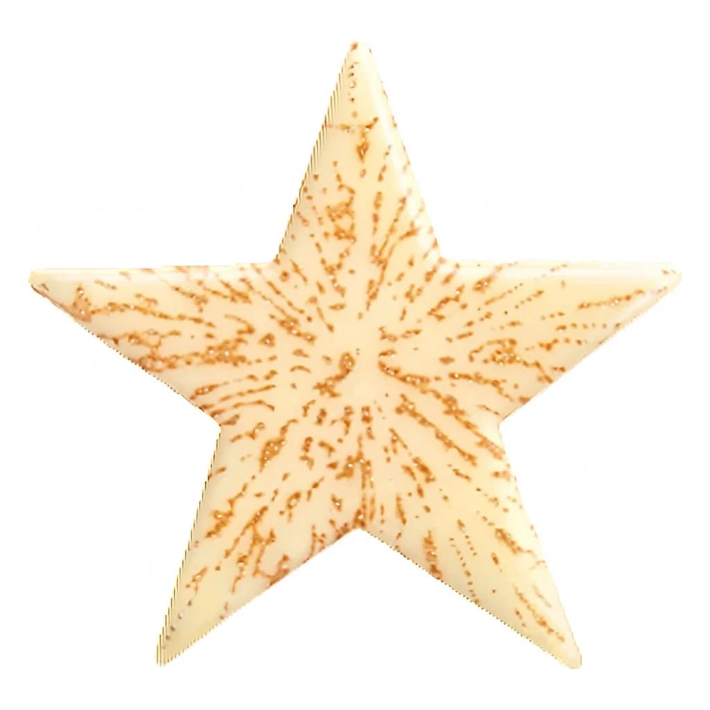 Choc. Decor. Golden White Chocolate Star 37 mm (288 pc)