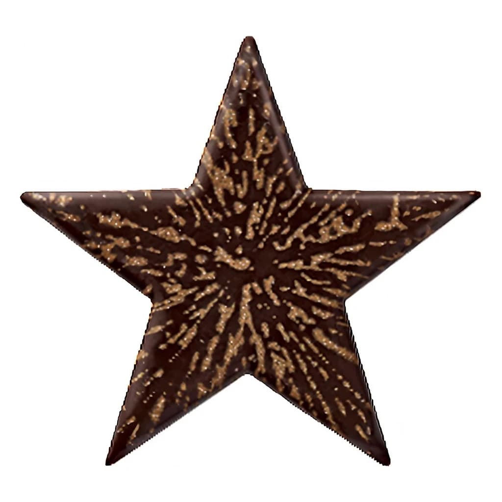 Choc. Decor. Golden Dark Chocolate Star 37 mm (288 pc)