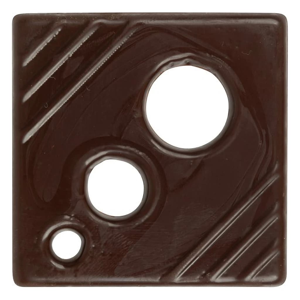 Choc. Decor. Embossed CUADRADO II Dark 50×50 mm (16 pc)