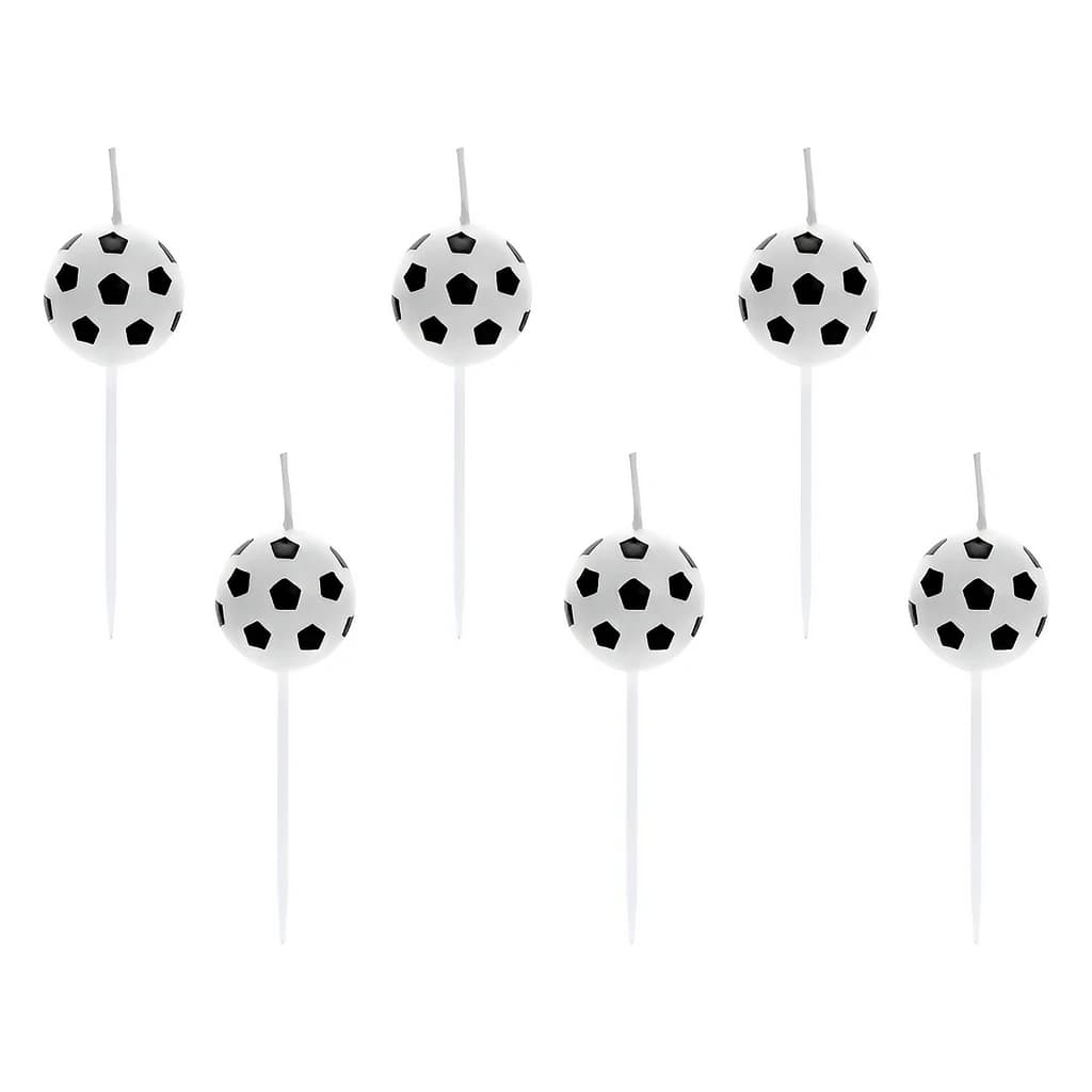 Birthday Candles Soccer Balls 2.5cm (6 pc)