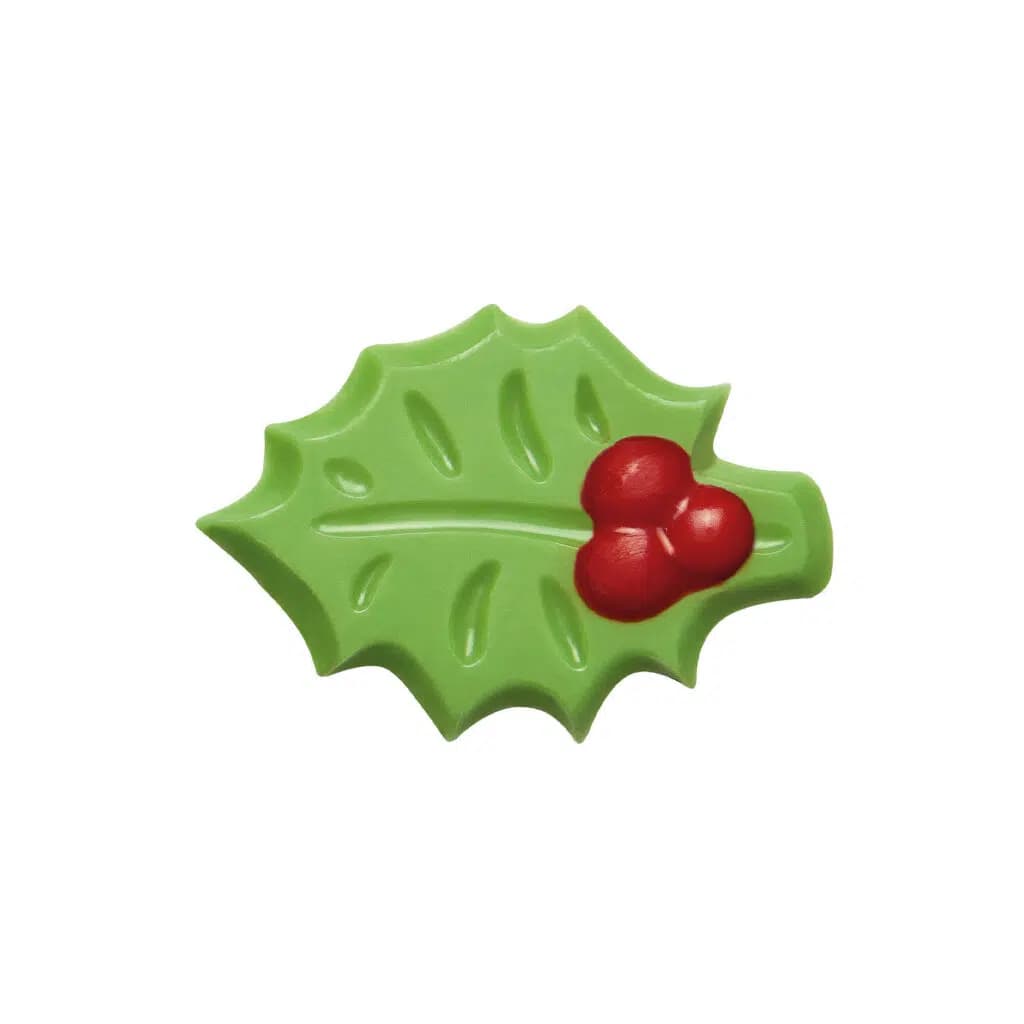 Choc. Decor. Christmas Holly Leaf Green 42 mm (240 pc)