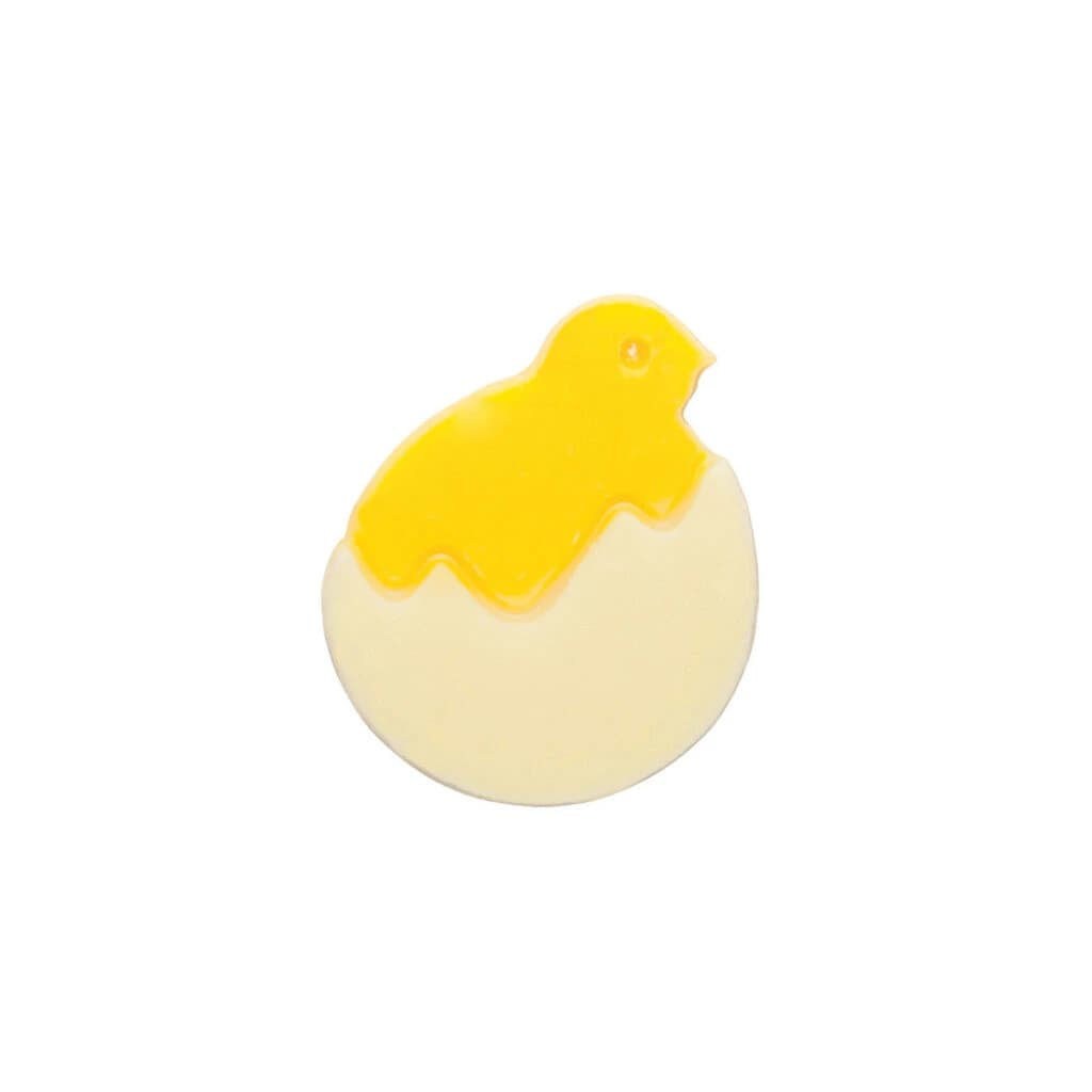 Choc. Decor. Easter Chicken in Shell White 35 mm (240 pc)