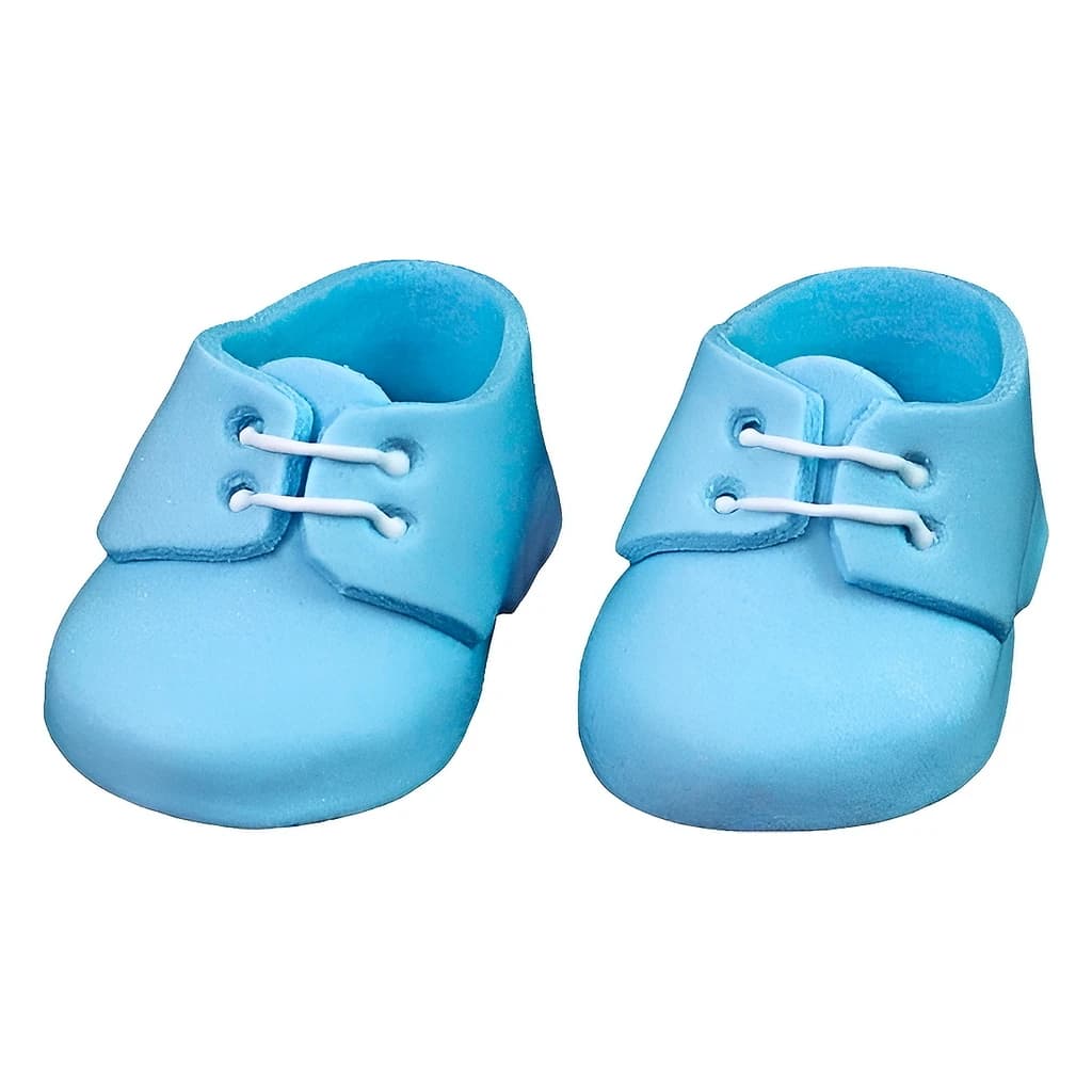 Decorations for Baptism Blue Shoes (4 pc)