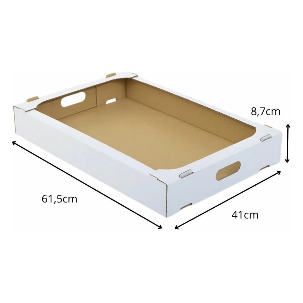 Cardboard Box White (61.5×40.9×8.7 cm) – 50 pc