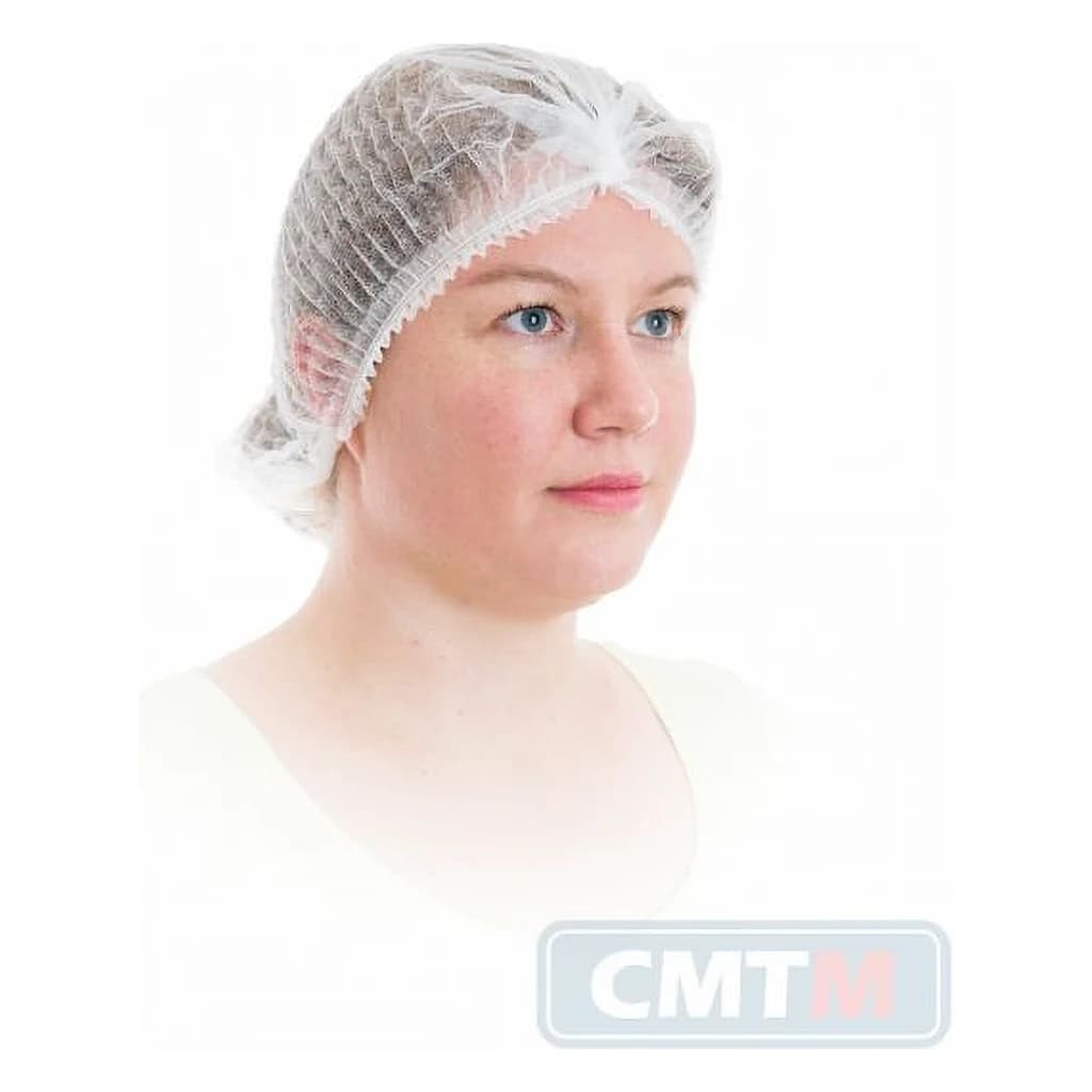 Disposable Hairnets Cap PP, 53 cm, White – 100 pc