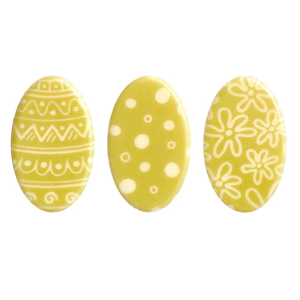 Choc. Decor. Easter eggs Green (165 pcs) 24×40 mm