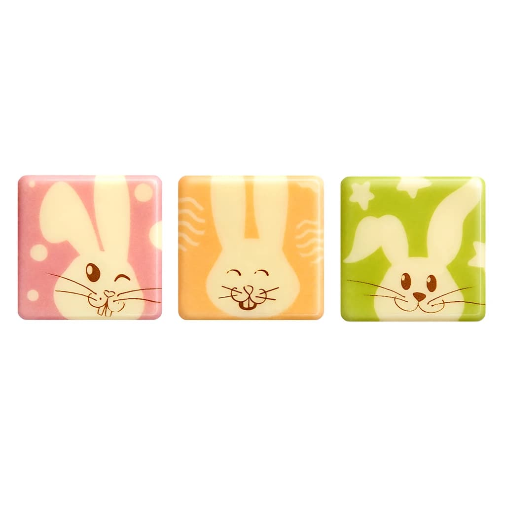 Choc. Decor. Funny Bunny 30 x 30 mm (144 pc)