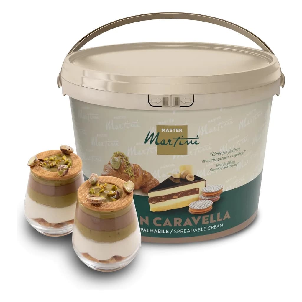 Pistachio cream Crunch Caravella Pistacchio AX52GK bucket 5 kg [Master Martini]