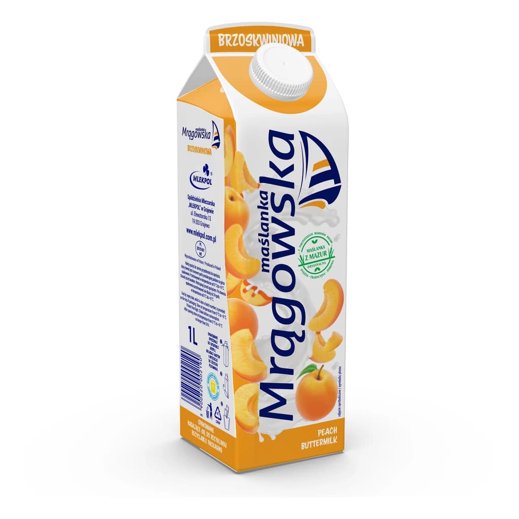 Buttermilk Mrągowska Peach 1 lt