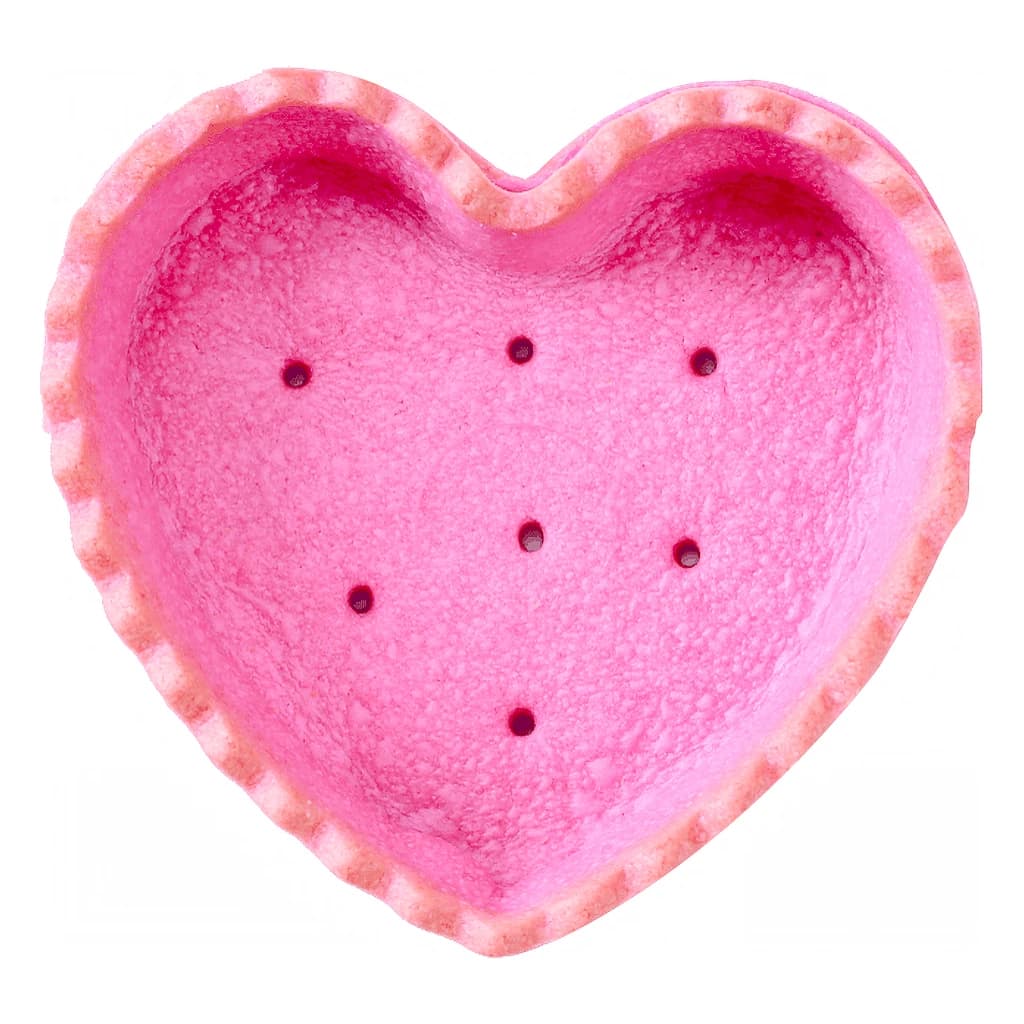 Heart-Shaped Raspberry Tartlet Shell 90 × 83 mm (40 pcs)