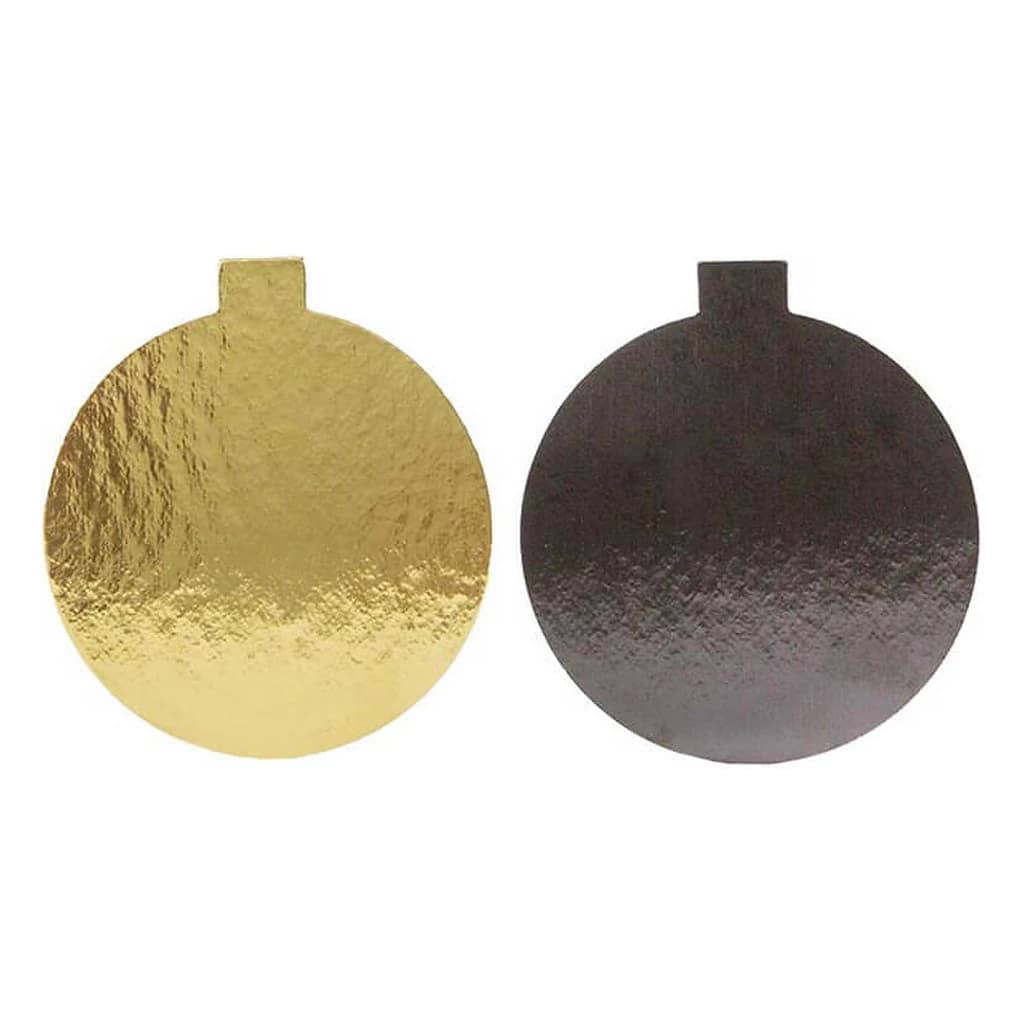 Dessert Banquet Tray with Handle, Gold/Black, 100 mm (200 pcs)