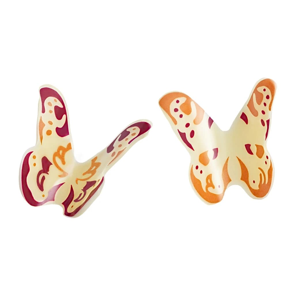 Choc. Decor. Butterfly White 35 x 35 x 15 mm (108 pc)