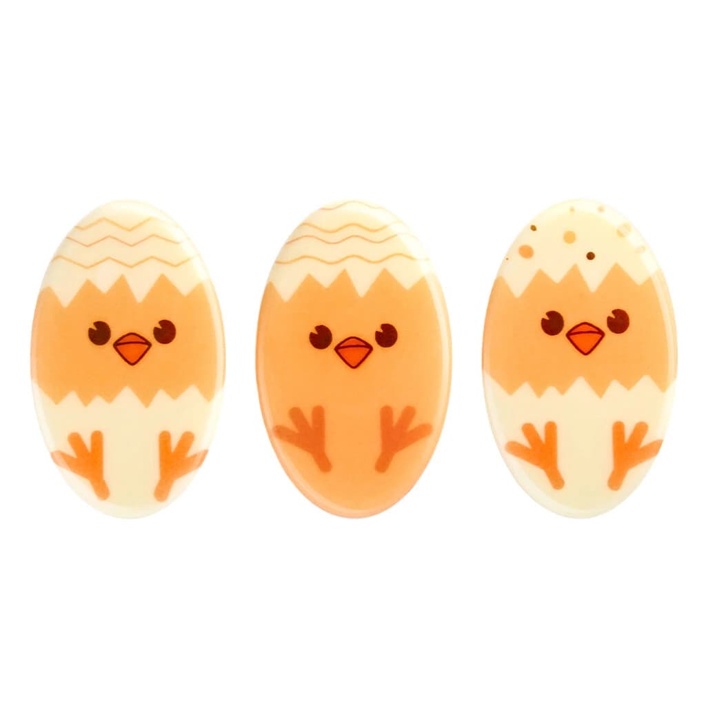 Chock Decor Chicks set Eggs 24x40 mm 165 pcs