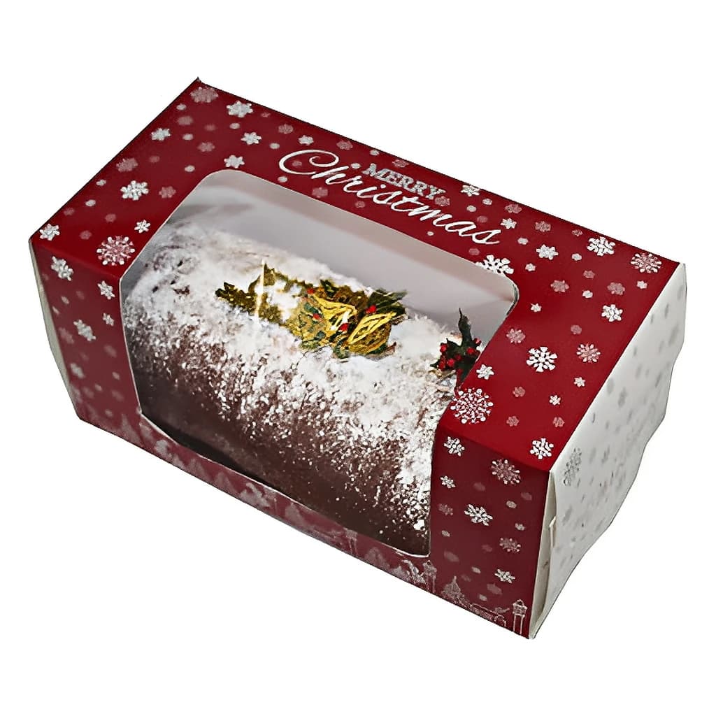 Premium Xmas Log Window Box 203 x 102 x 102 mm (8x4x4") – 200 pc