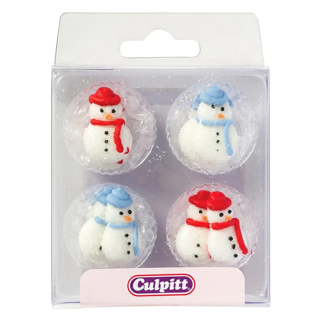 SugarDec Piping Snowman 30 mm (12 pc)