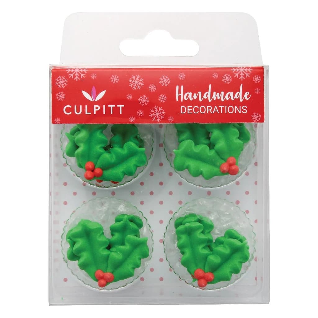 Sugardec-Pipping-Holly/Berry-12PC-20mm