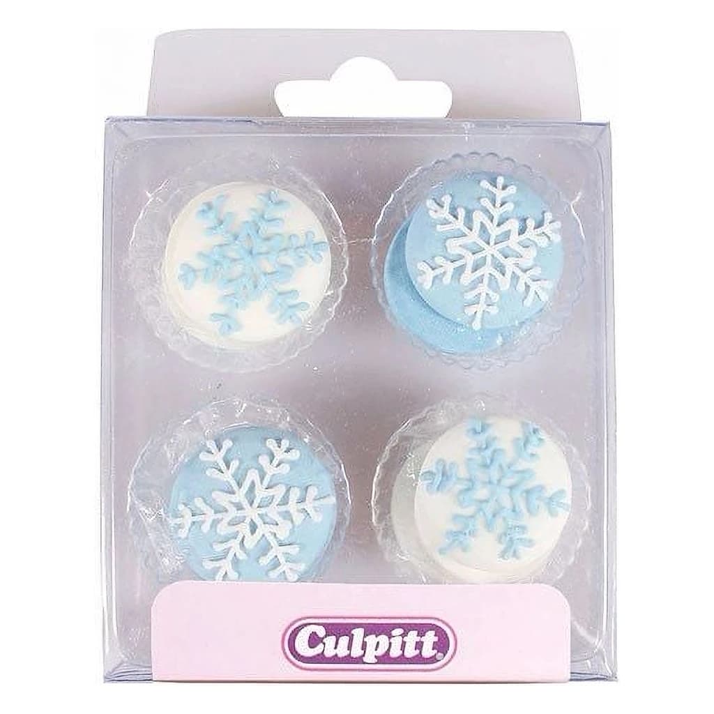 SugarDec Piping Snowflake Blue 25 mm (12 pc)
