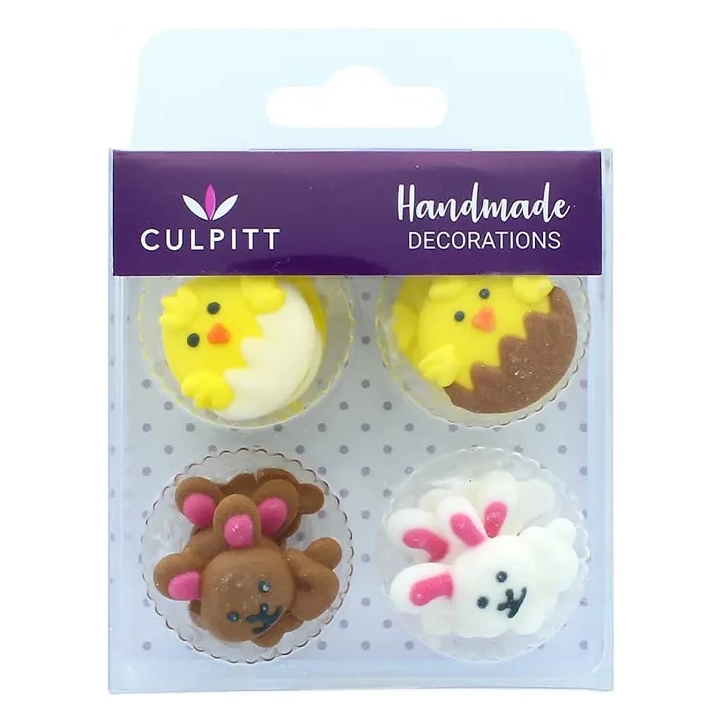SugarDec Piping Cute Bunny & Chick (12 pc)