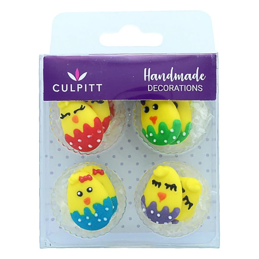 Cute Baby Chick Sugar Piping 12 pc