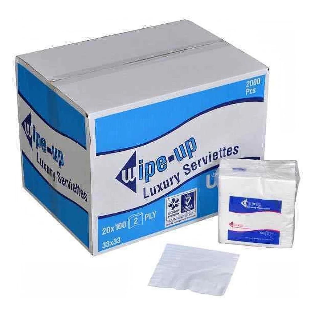 White Serviettes 2-Ply 33 x 33 cm 2000 pc