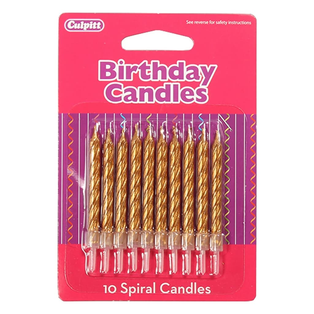 Spiral Candle Gold