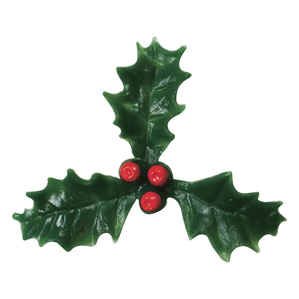 Pic 3-Leaf Holly & 3 Berries 50mm (200 pc)