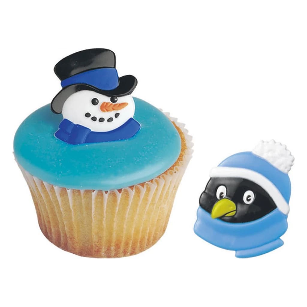 Ring Snowman & Penguin Assorted 44×39 mm 144 pc