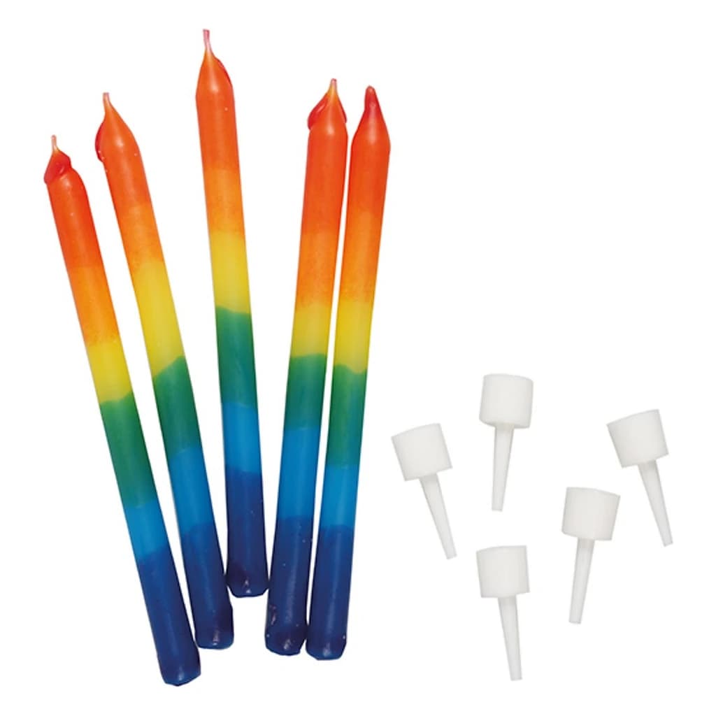 Rainbow Candles 69mm (12 pc)