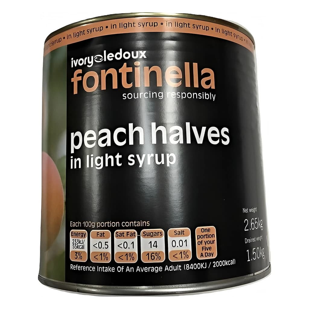 Peach Halves in Syrup 6 x Kc3