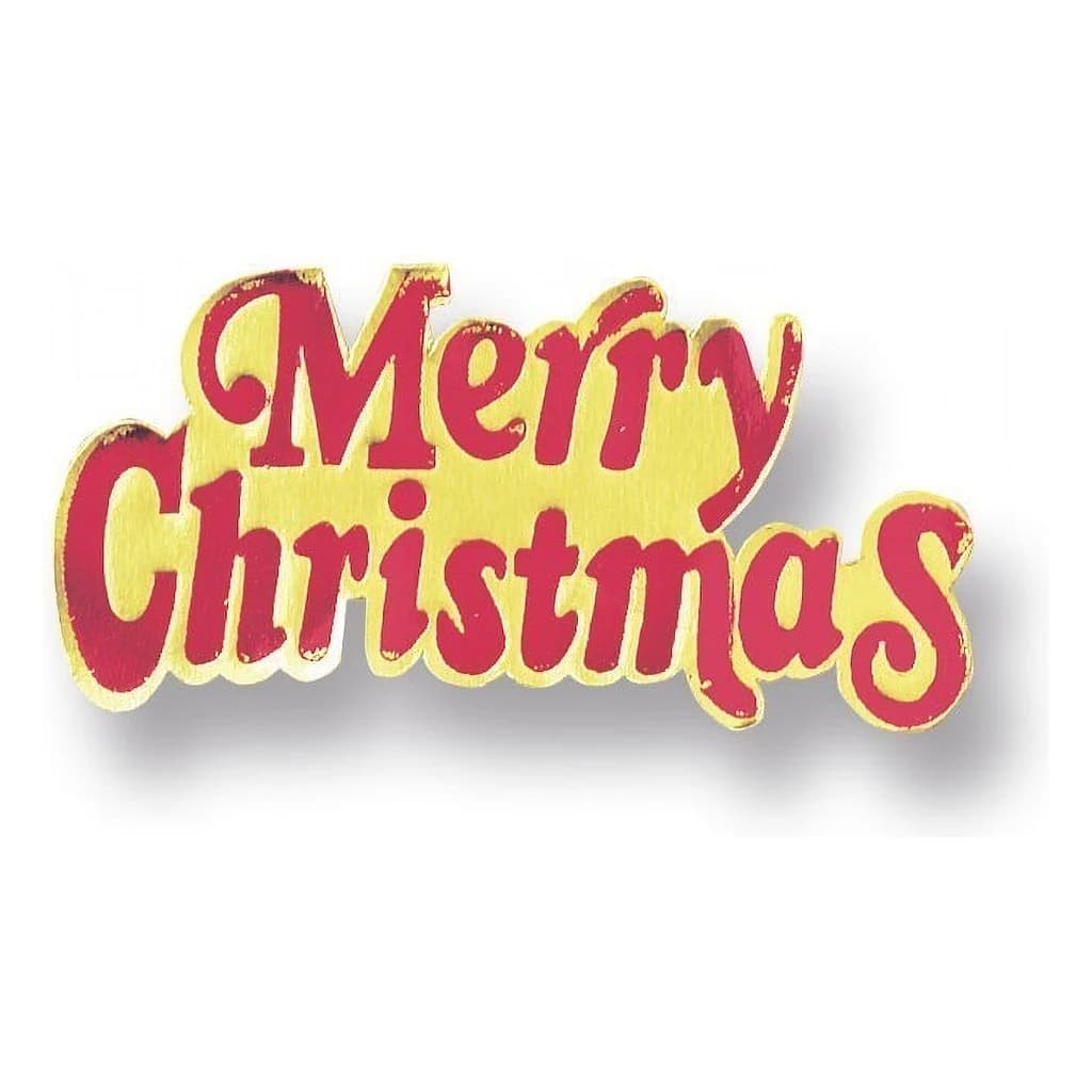 Motto "Merry Christmas" Paper Red/Gold 76mm