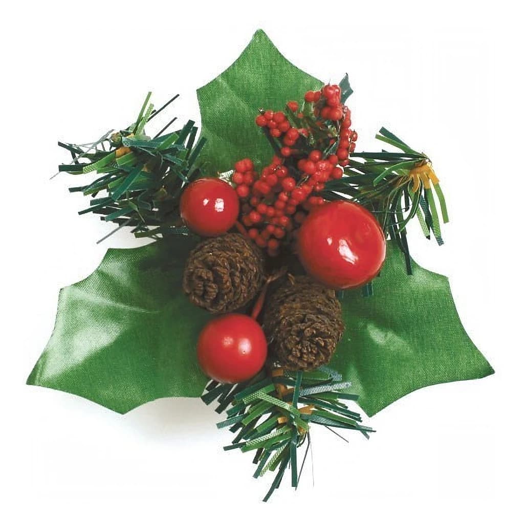 Holly Berry & Fircone 70mm